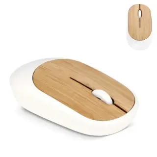 Travel Mouse R-ABS & bamboo - LT95653 (gadzety reklamowe)